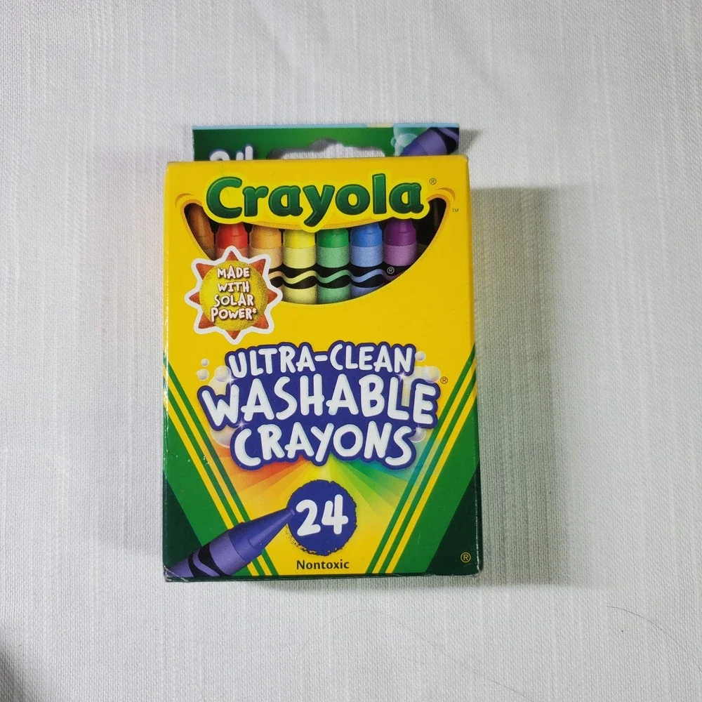 Crayola Washable Crayons 24 Count Nontoxic Coloring Art Supplies Kids School